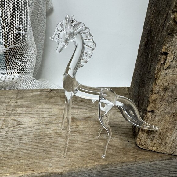 Vintage Hand-Blown Glass Horse Figurine - Picture 3 of 4